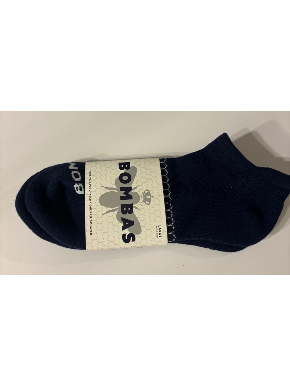 Bombas Men’s Large Navy Ankle Socks Performance Cushioned NWT